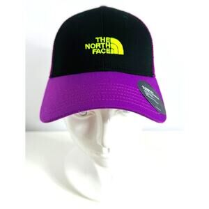 North Face Hat Mudder Trucker Adjustable Cap in Purple and Black NWT